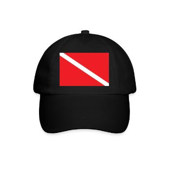 TAUCHFLAGGE - Baseballkappe - Schwarz/Schwarz - Vorne