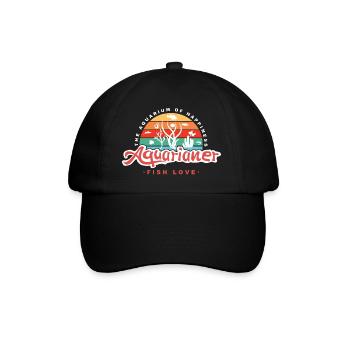 Aquaristik Aquarianer Aquarium Aquascaping - Baseballkappe - Schwarz/Schwarz - Vorne