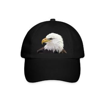 Weißkopfseeadler - Baseballkappe - Schwarz/Schwarz - Vorne