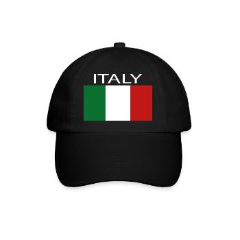 italy - Baseballkappe - Schwarz/Schwarz - Vorne
