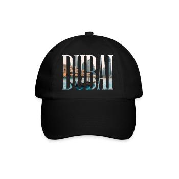 Dubai, Emirat, Vereinigte Arabische Emirate - Baseballkappe - Schwarz/Schwarz - Vorne