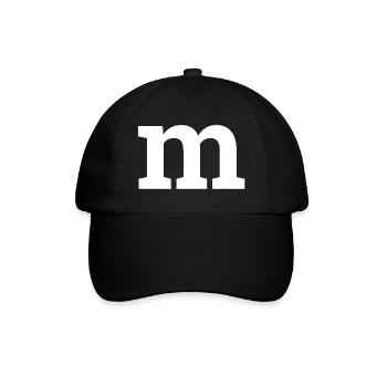 m - Baseballkappe - Schwarz/Schwarz - Vorne