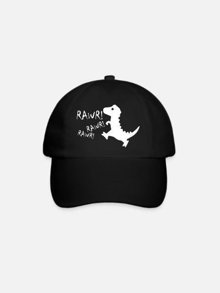 Dinosaurier Dino - Baseballkappe - Schwarz/Schwarz