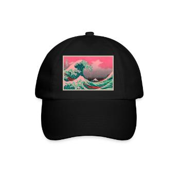 Japan The Big Wave - Baseballkappe - Schwarz/Schwarz - Vorne