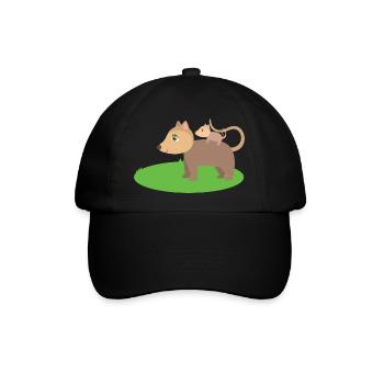 Opossums - Baseballkappe - Schwarz/Schwarz - Vorne