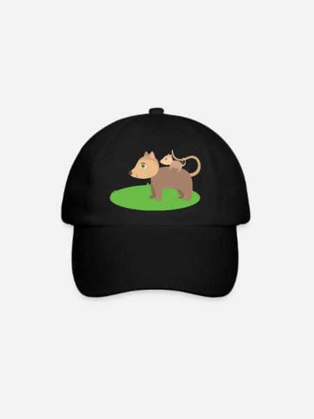 Opossums - Baseballkappe - Schwarz/Schwarz