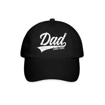 PAPA SEIT 2022 DAD SINCE 2022 - Baseballkappe - Schwarz/Schwarz - Vorne