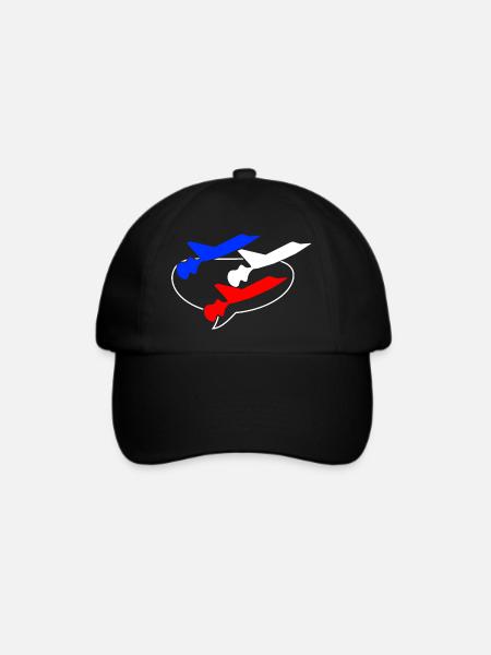 Patrouille de France blau weiß rot - Baseballkappe - Schwarz/Schwarz