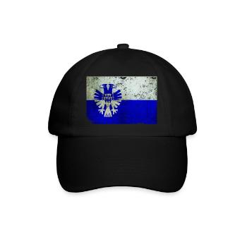 T-Shirt Flagge von Arnhem Grunge Effekt Nederland - Baseballkappe - Schwarz/Schwarz - Vorne