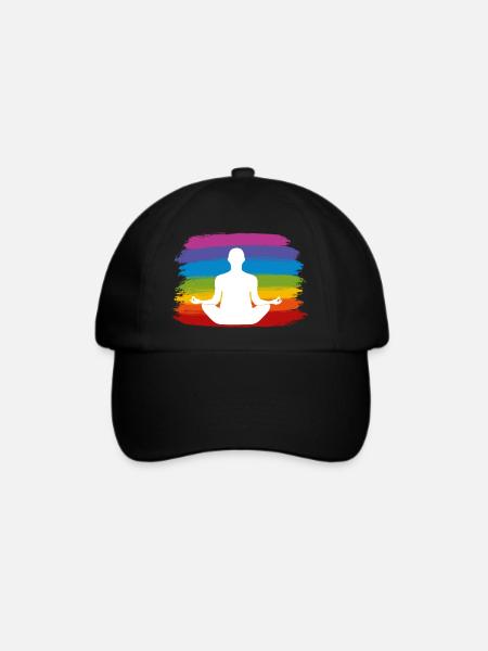 Om Meditation - Baseballkappe - Schwarz/Schwarz