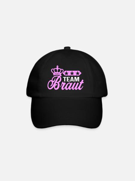Junggesellinnenabschied - Team Braut JGA Frauen - Baseballkappe - Schwarz/Schwarz