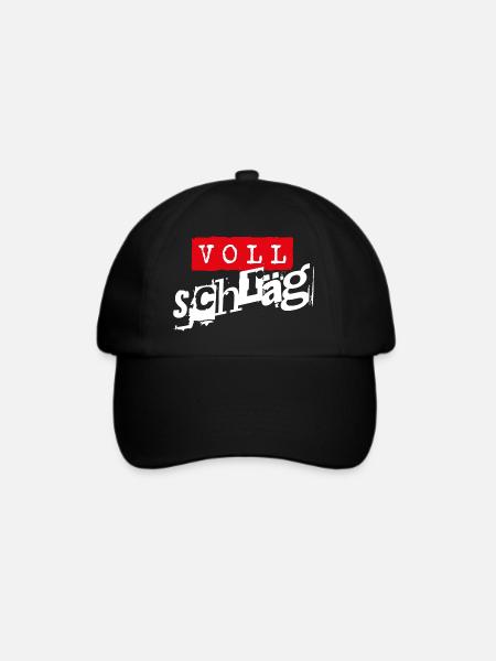 Voll schräg - Baseballkappe - Schwarz/Schwarz