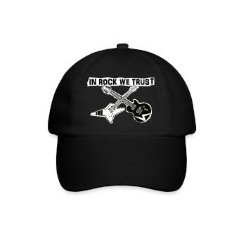 In Rock vertrauen wir - Baseballkappe - Schwarz/Schwarz - Vorne