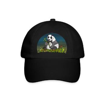 Teddybär - Baseballkappe - Schwarz/Schwarz - Vorne
