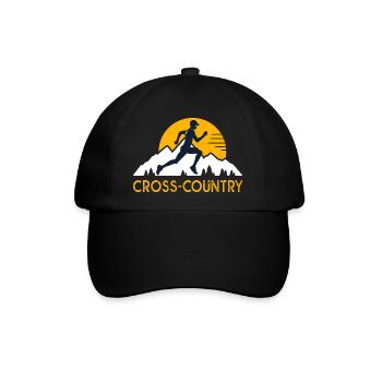 Cross-Country-Läuferlauf - Baseballkappe - Schwarz/Schwarz - Vorne