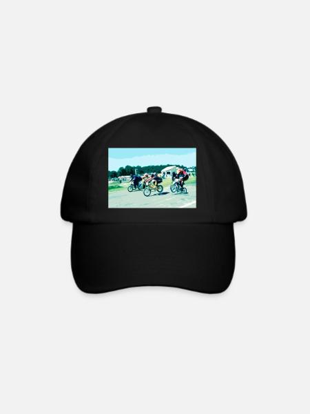 BMX-Rennen - Baseballkappe - Schwarz/Schwarz
