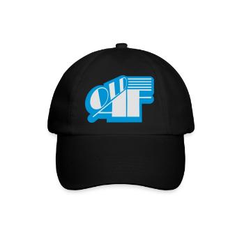 old AF Text Logo - Baseballkappe - Schwarz/Schwarz - Vorne