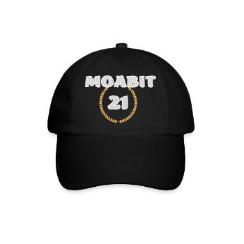 Berlin Moabit 21 Shirt - Baseballkappe - Schwarz/Schwarz - Vorne