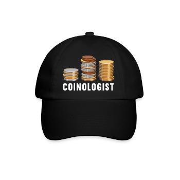 Numismatik Münzsammeln Geschenk - Baseballkappe - Schwarz/Schwarz - Vorne