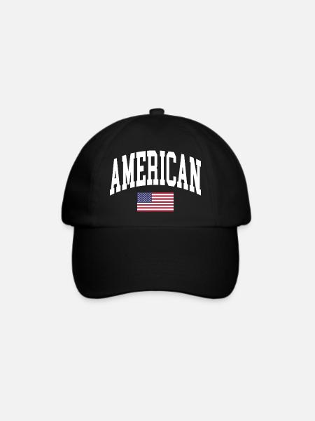 American - Baseballkappe - Schwarz/Schwarz
