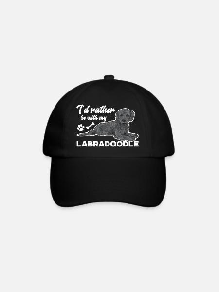 Labradoodle Hund - Baseballkappe - Schwarz/Schwarz