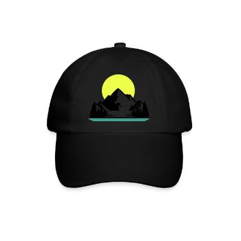 Mountains - Baseballkappe - Schwarz/Schwarz - Vorne