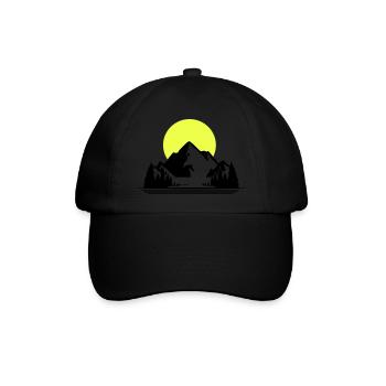 Mountains - Baseballkappe - Schwarz/Schwarz - Vorne