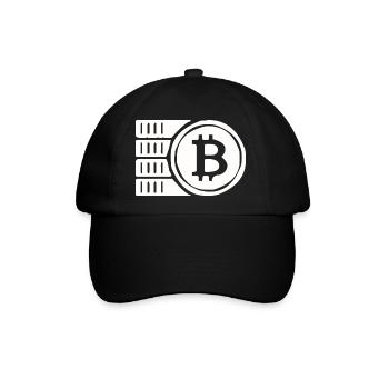 Bitcoin-Token - Baseballkappe - Schwarz/Schwarz - Vorne