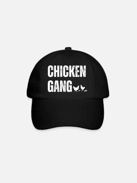 chicken gang - Baseballkappe - Schwarz/Schwarz