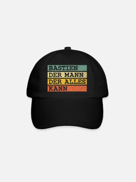 Der Mann Der Alles kann Bastien - Baseballkappe - Schwarz/Schwarz