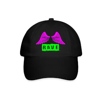 Rave - Baseballkappe - Schwarz/Schwarz - Vorne