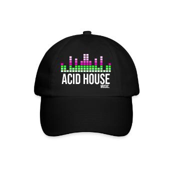 Acid-House-Musik - Baseballkappe - Schwarz/Schwarz - Vorne