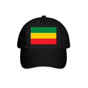 Flag of the Reggae Rastafari Rasta Roots One Love - Baseballkappe - Schwarz/Schwarz - Vorne