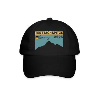 Trettachspitze Überschreitung Bergtour Wandern - Baseballkappe - Schwarz/Schwarz - Vorne