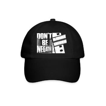 Don't Be Negative Camera Photography - Baseballkappe - Schwarz/Schwarz - Vorne