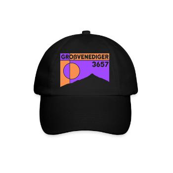 Großvenediger Bergtour Hochtour Andenken Souvenir - Baseballkappe - Schwarz/Schwarz - Vorne