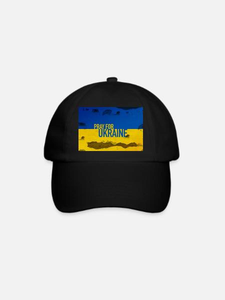Ukraine - Baseballkappe - Schwarz/Schwarz