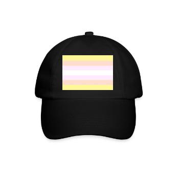Pangender-Pride-Flagge - Baseballkappe - Schwarz/Schwarz - Vorne