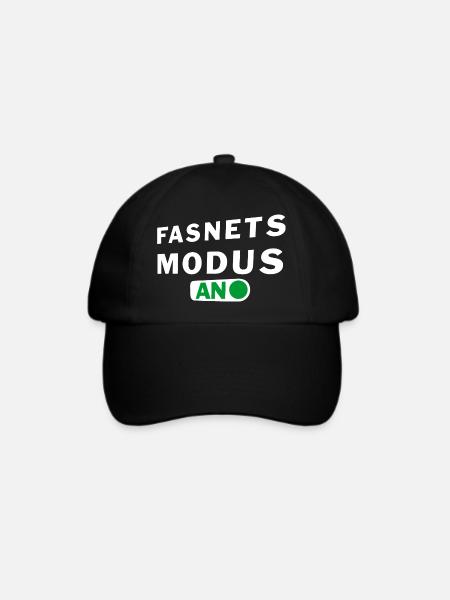 fasnetsmodus weiss - Baseballkappe - Schwarz/Schwarz