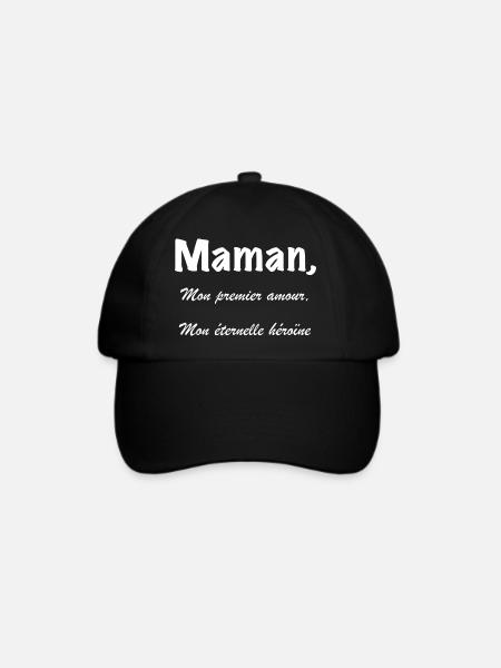 Mama, meine erste Liebe, meine ewige Heldin - Baseballkappe - Schwarz/Schwarz