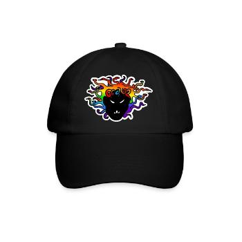 Medusa angry af : Sticky Queer Pride - Baseballkappe - Schwarz/Schwarz - Vorne
