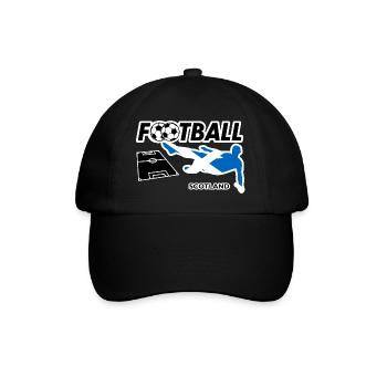 Fußball Fieber Schottland - Baseballkappe - Schwarz/Schwarz - Vorne
