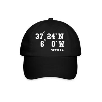 Sevilla Andalusien Spanien Urlaub Idee - Baseballkappe - Schwarz/Schwarz - Vorne