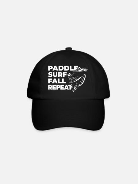 Paddle Surf Fall Repeat - Baseballkappe - Schwarz/Schwarz