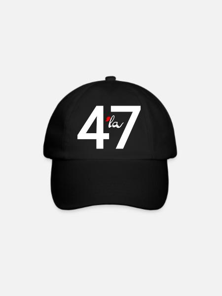 47 comma la - Baseballkappe - Schwarz/Schwarz