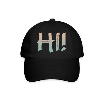 HALLO MENSCHLICHE INTELLIGENZ - Baseballkappe - Schwarz/Schwarz - Vorne