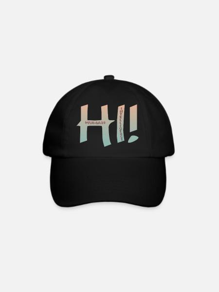 HALLO MENSCHLICHE INTELLIGENZ - Baseballkappe - Schwarz/Schwarz