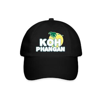Koh Phangan Mondinsel - Baseballkappe - Schwarz/Schwarz - Vorne