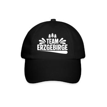 Team Erzgebirge - Baseballkappe - Schwarz/Schwarz - Vorne