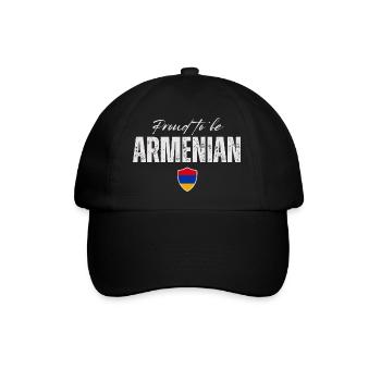 Armenier stolz, ich liebe Armenien - Baseballkappe - Schwarz/Schwarz - Vorne